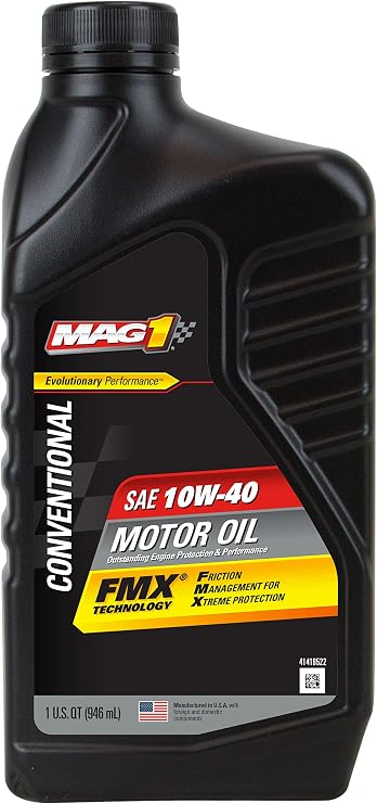 Mag 1 61650 SAE 10W-40 Conventional Motor Oil - 1 Quart