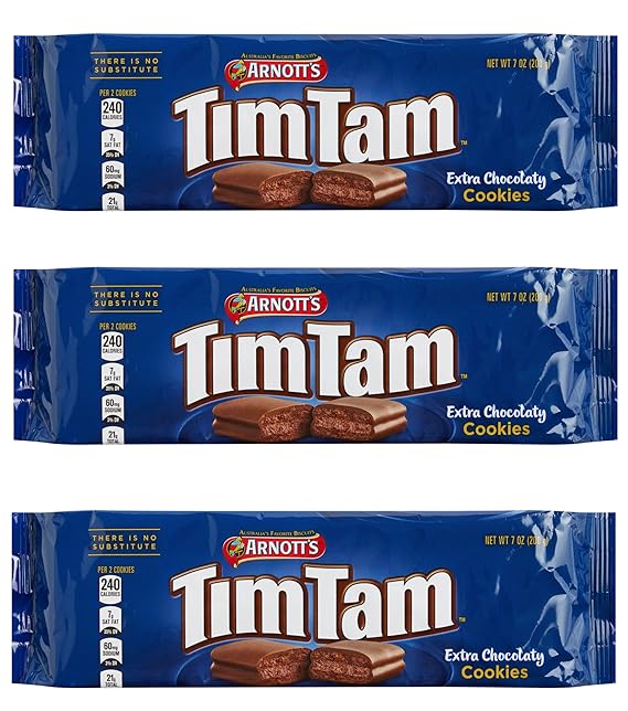 Tim Tam Extra Chocolaty (Pack of 3 x 200g Ea) Irresistable Chocolately Happiness, Made in Australia