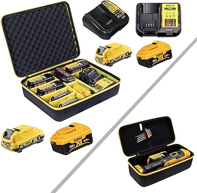 khanka Hard Storage Case Replacement for Dewalt 12v20v60v Max XR Battery and ChargerDewalt 20V MAX Right Angle Cordless DrillDriver DCD740C1  DCD740B