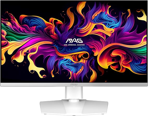 msi, MAG 272QPW QD-OLED X28, 27-Inch, WQHD, 2560x1440, Gaming Monitor, Quantum Dot OLED Panel, 280Hz, 0.03ms, DisplayHDR True Black 400, HDMI 2.1, DP 1.4a, USB C (15WPD), White