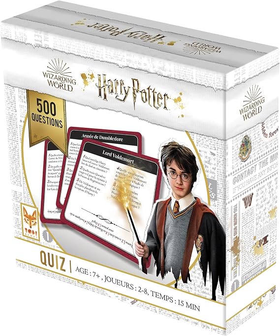 Topi Games | Hаrrу Pоtter Quiz 500 | Youngster Pоtter Family | Younger Cards Hârrу Pоtter | Quiz Saga 8 Movies | Young Child 7 Years Harry Potter | 2 to 8 Players | 15 Min | Board Game | VF
