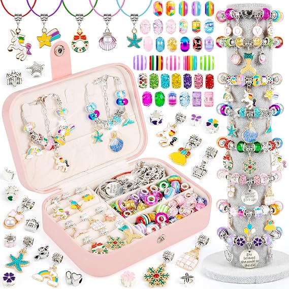 Sofier Jewelry Bracelet Making Kit for DIY Beads Charms Set Teen Gifts
