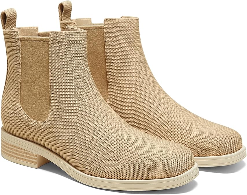 VIVAIA Clara Women's Ankle Boots Comfortable Square Toe Chelsea Boots Water Resistant Walking Booties for Fall Winter Dress