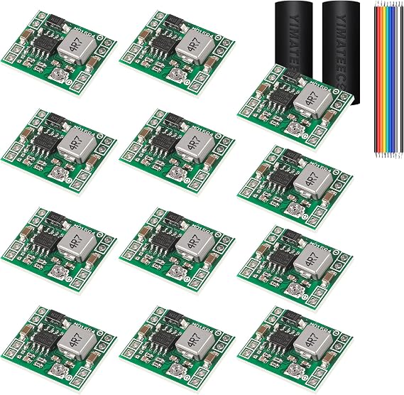 MP-1584EN Buck Converter 12 Pcs Mini 3A DC-DC Step Down Converter Adjustable 24V to 12V 9V 5V 3V Power Supply Voltage Regulator Module