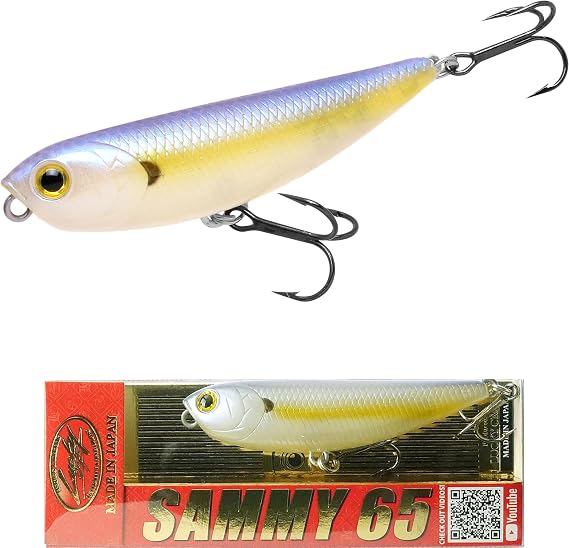 LUCKY CRAFT Sammy 65 Topwater Fishing Lures, 2.5" Floating Freshwater Trout, Smallmouth Bass Lures, Walk-the-Dog Tournament Bait, Bass Fishing Gear and Tackle Box Accessories