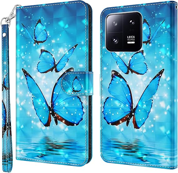 GLANDOTU Mobile Phone Case for Xiaomi 13 Pro Leather Case [Stand Function] [Magnet] Shockproof Premium Flip PU Leather Cover Case Flip Case Xiaomi 13