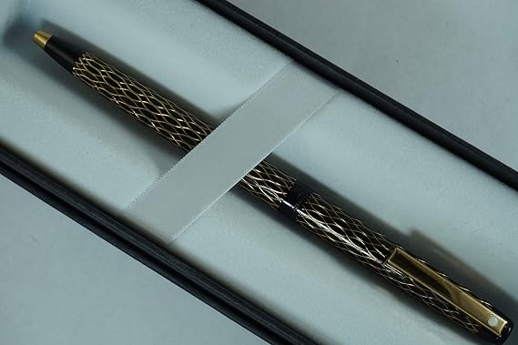 Sheaffer Lady Imperial Tulle with gold and black Lattice Ballpoint pen. Made in the USA