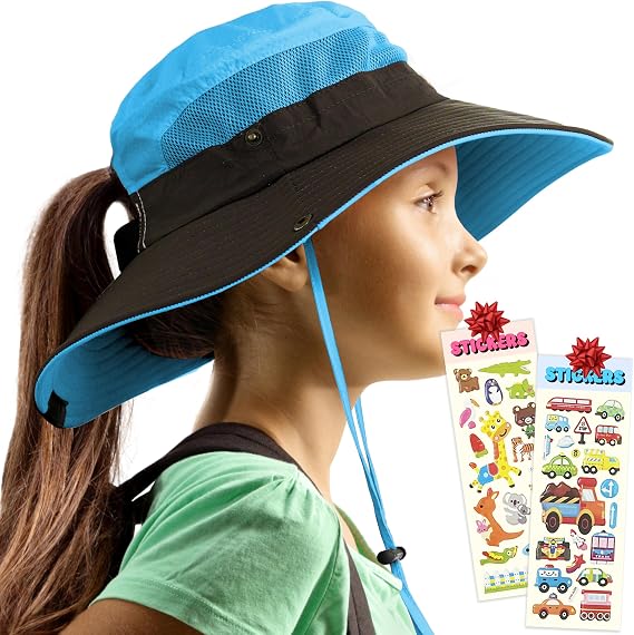 GearTOP Safari Hats for Kids UPF 50+ Kids Sun Hats Boys & Girls Bucket Hat