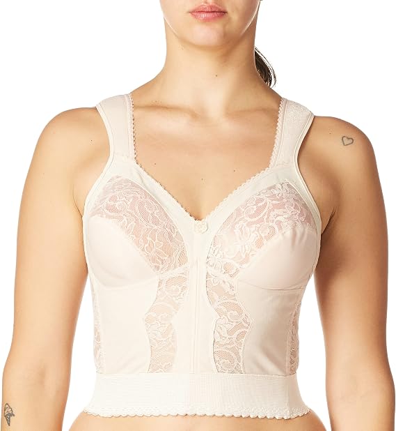 Carnival Women's Full Figure Longline Padded-Strap Soft-Cup Wire-Free Bra