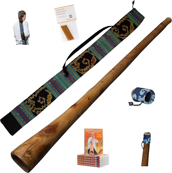 DIDGERIDOO: Mahogany PRO-series 57.87'' including I-kat bag and mouthpiece protector, DVD, beeswax