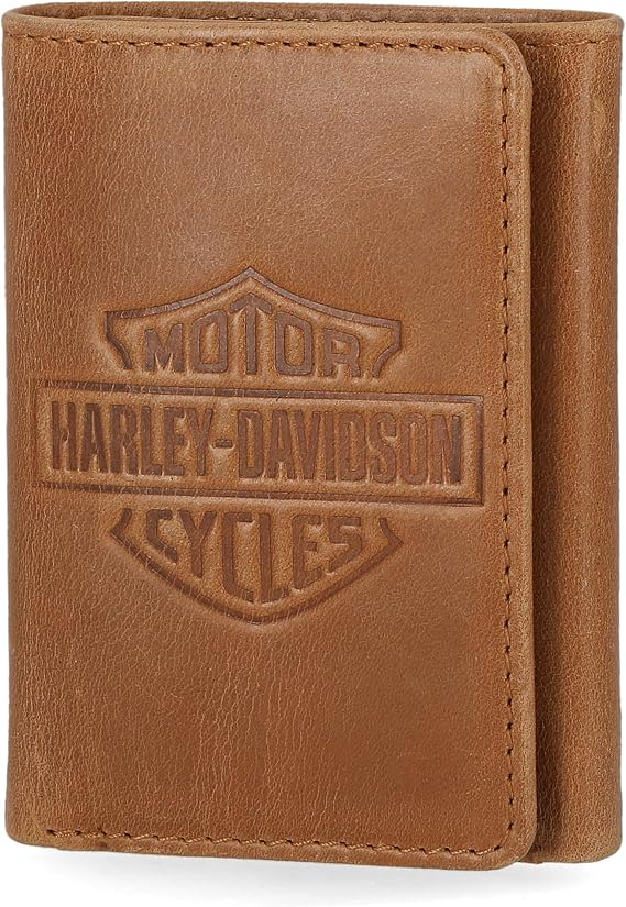 Harley-Davidson Men's Genuine Leather Rfid Blocking Wallet