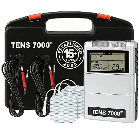 TENS 7000 Digital TENS Unit with Accessories - Muscle Stimulator Machine for Back Pain Relief, Sciatica, Neck, Nerve, Shoulder, Hip, Elbow, Muscle Pain Relief