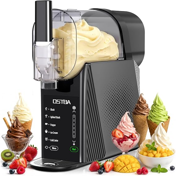 OSTBA 88oz Soft Serve Ice Cream Machine, No Ice Needed Slushie Maker