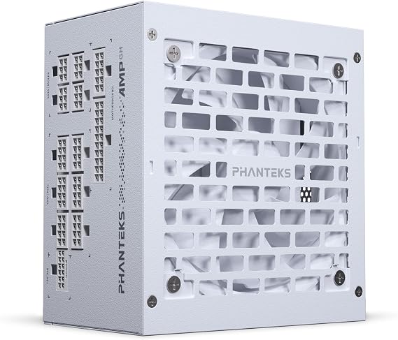 Phanteks AMP GH 1000W Platinum Power Supply, ATX 3.1 and PCIe 5.1 Platform, Fully Modular Individual Cables, Silent Fanless Mode (White)