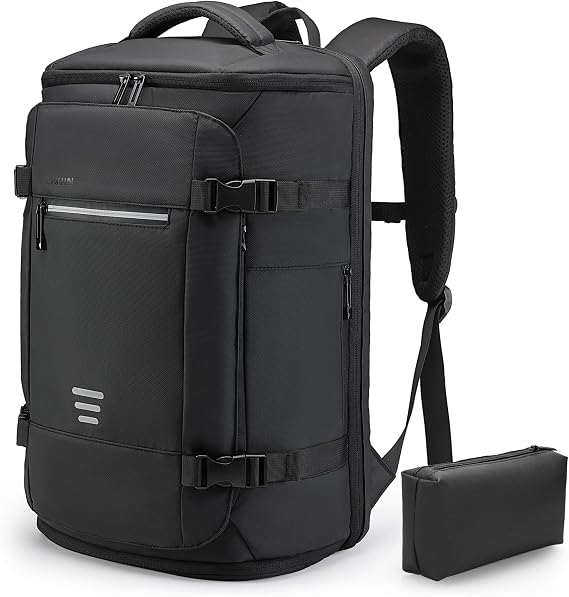 Flight Approved Travel Backpack for Men Women Large Lightweight Carry-on Laptop Backpack 30L Business Backpack Water-Resistant Rucksack Fits 17.3 inch Laptop for College Work Travel with a Small Bag