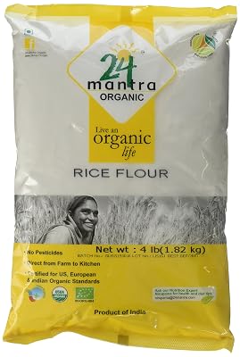 24 Mantra Organic Rice Flour 4 lb, White Packaging May Vary
