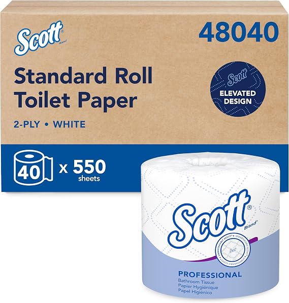 Scott Professional Standard Roll Toilet Paper, Bulk, 40 Rolls (48040)