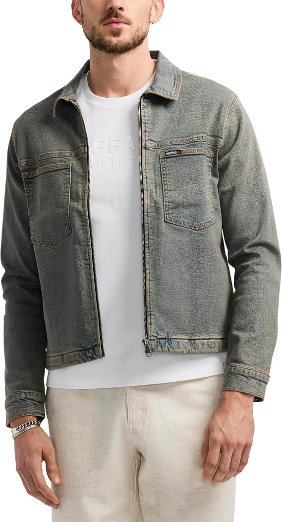 Buffalo David Bitton Mens Trucker Denim Jacket Vintage Style Shacket