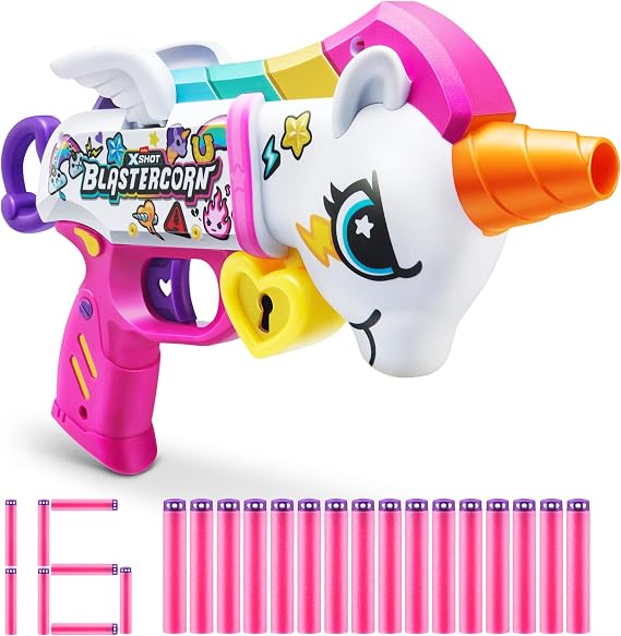 ZURU XSHOT Blastercorn Unicorn Blaster with 16 Darts