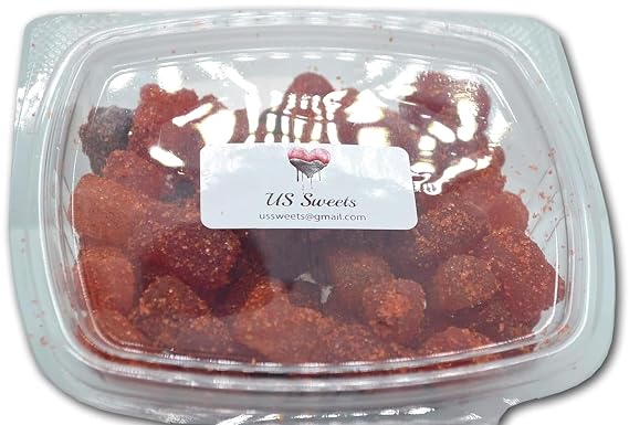 US Sweets Spicy Gummy Bears - Gummy Bears Rolled in Chile Lime Tajin Powder | Sweet & Spicy Candy Treat | Delicious Gift | Handmade in Small Batches |  to Arrive Fresh (0.5 lb)