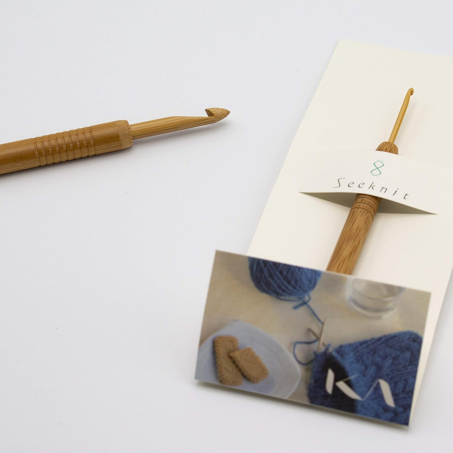 Seeknit Umber Patterned Bamboo Crochet Hook 13cm JP 6/0 3.50mm