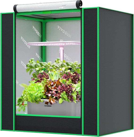 VIVOSUN Small Grow Tent for Aerogarden 20"x14"x21" Mylar Tent