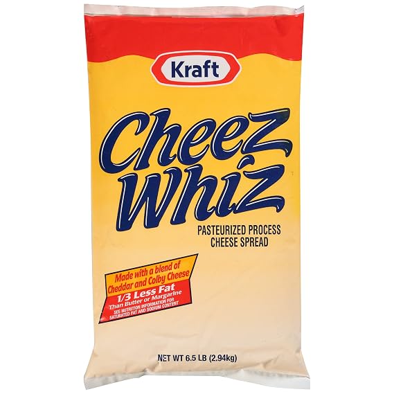 Cheez Whiz Cheese Spread (6.5 lb Pouches, Pack of 6)