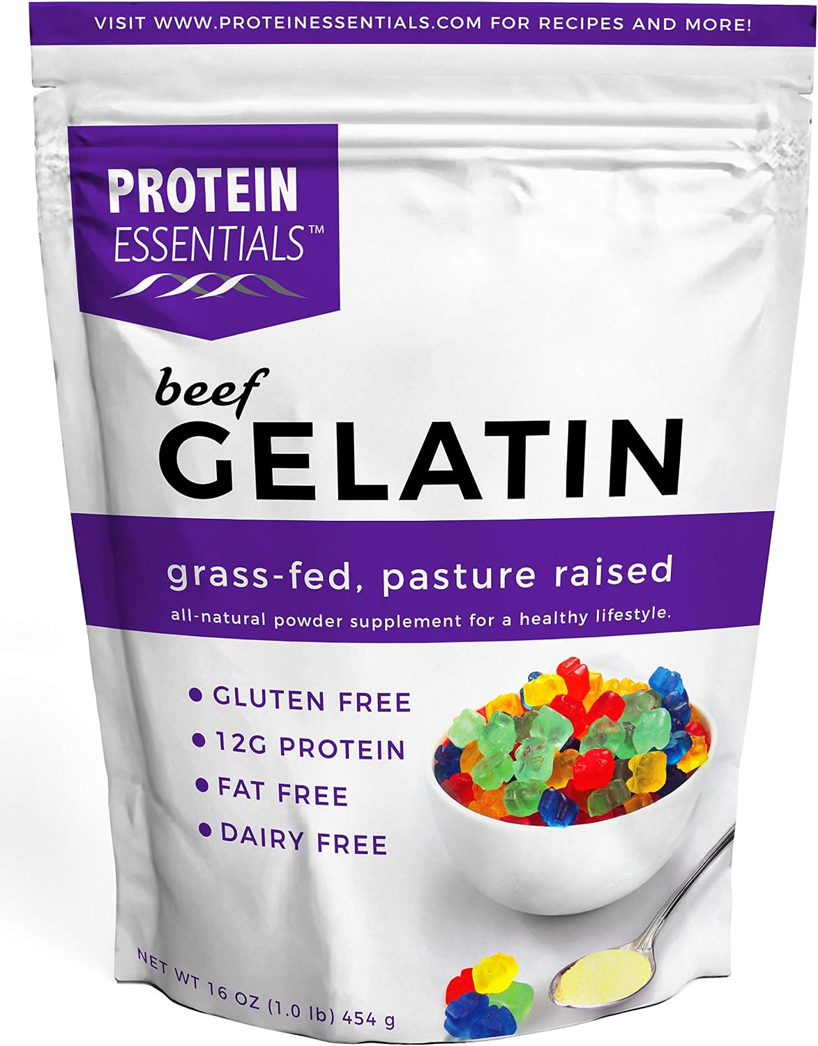 Beef Gelatin: Pasture-Raised, Grass Fed 16oz