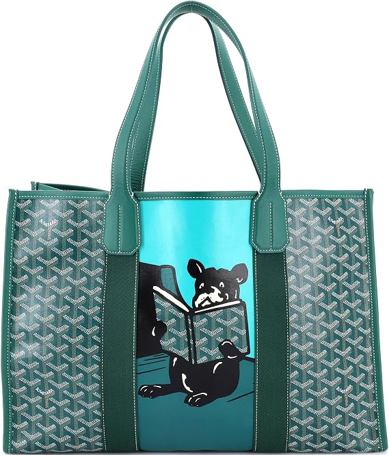 Pre-Loved Villette Tote Printed Coated Canvas MM, Green