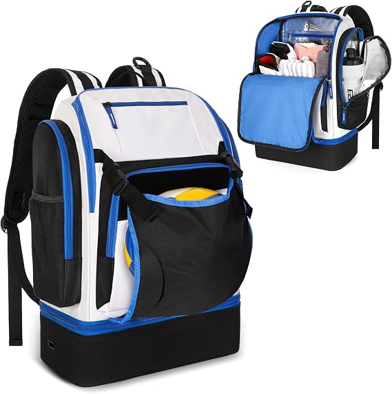 DSLEAF Volleyball Bag Backpack with External Ball Holder and Shoe Space