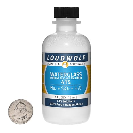 Sodium Silicate / 4 Fluid Ounce Bottle / 99.9% Pure Reagent Grade / 41% Solution