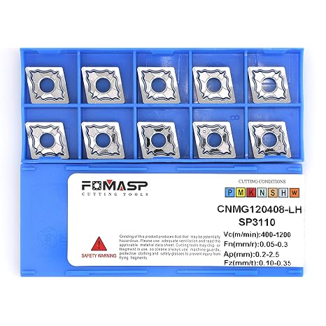 Carbide Inserts for Aluminum CNMG432 / CNMG120408 for Turning Cutting Tools 10 PCS