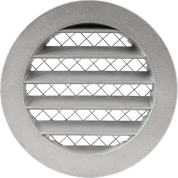 Repa Market 4 Inch (Vent Opening Size) Heavy-Duty Aluminum Alloy Gable Vent - Air Vent Covers with Mesh Screen - Cold Air Intake, Register Vent Cover for HVAC - Outdoor Air Return Grille