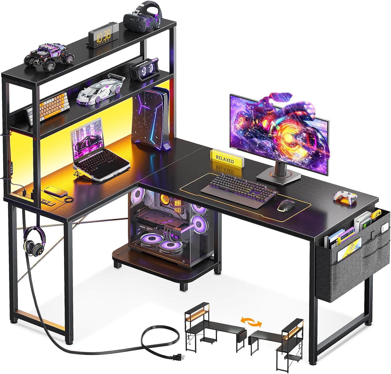 Desk with LED Lighting