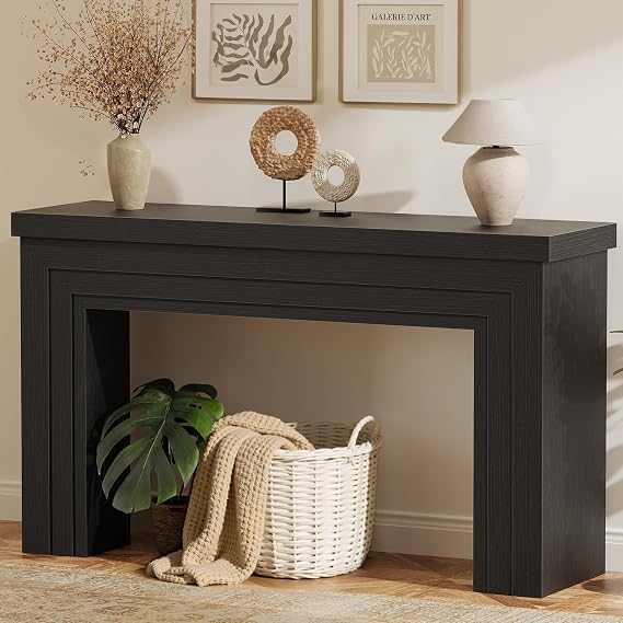 Huuger 54 Inch Entryway Table, Rectangular Console Table for Living Room