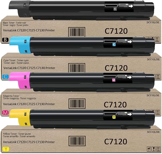 C7125 C7120 C7130 Toner Cartridge High Yield 4-Pack