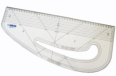 HAND Ruler for Pattern Marking, Pattern Making, Tailor, Students - Metric