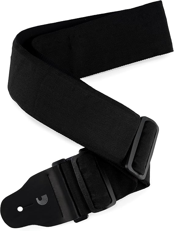 D'Addario 75B000 Accessories Bass Guitar Strap - Bass Strap - Guitar Strap for Bass Players - Black - 3" Wide