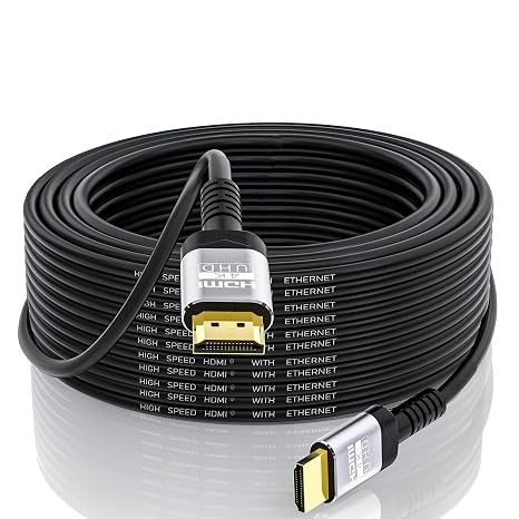 Soonsoonic 4K HDMI Cable 30 Ft | 18Gbps Ultra High Speed HDMI 2.0 Cable 4K@60Hz HDR 3D ARC HDCP2.2 Ethernet HDMI Cord | for UHD TV Monitor Laptop Xbox PS4/PS5 ect (9.1m)