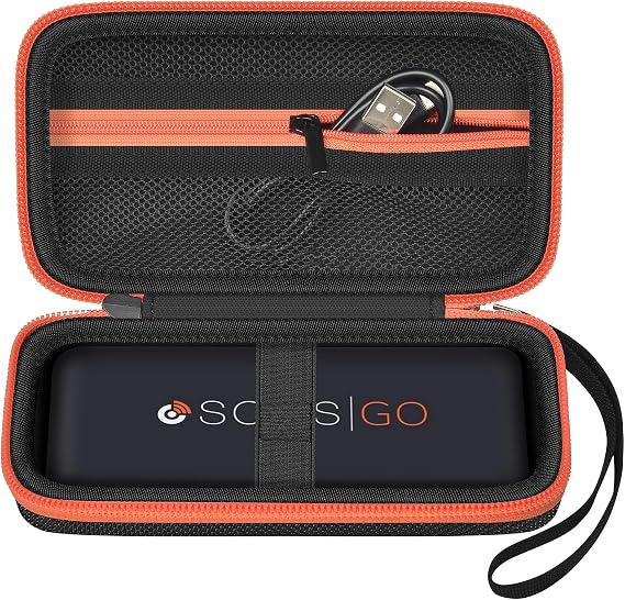 Boobowl Hard Mobile Hotspot Case for SIMO Solis Go 4G WiFi Power Bank | Elastic Strap, Mesh Pocket for Charger and USB Cable, Hand Strap for Business Trips, Camping and Daily Carry, Box Only - Blac