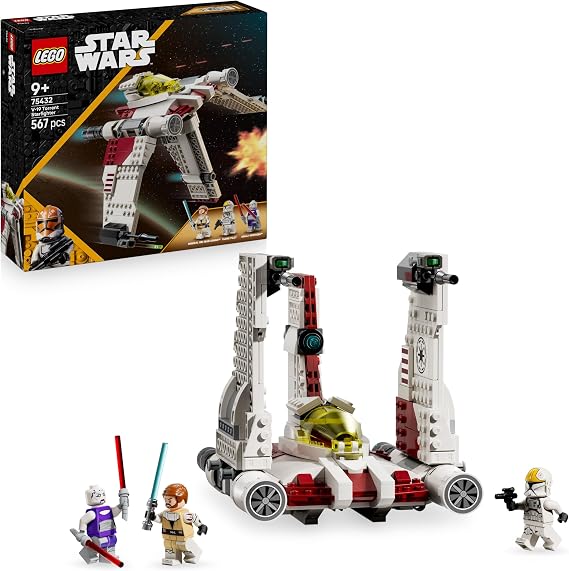 LEGO Star Wars: The Clone Wars V-19 Torrent Star Hunter - Creative Toy with Mini Figures and Lightsaber - Gift for Children - Model Making for Girls and Boys from 9 Years - 75432