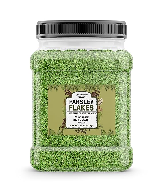 Unpretentious Parsley Flakes, (4 oz), Culinary Staple, Non-GMO, Bulk Size