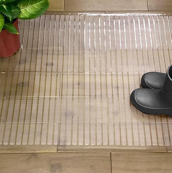 Home Must Haves Clear Vinyl Plastic Premium Deluxe PVC Floor Runner Protector for Carpet (27" Wide) (27" x 20')