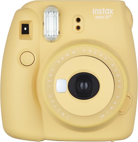 Fujifilm Instax Mini 8+ (Honey) Instant Film Camera + Self Shot Mirror for Selfie Use - International Version