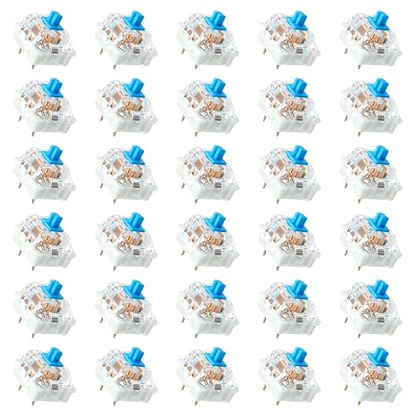 30Pcs Keyboard Clicker Fidget Toys Blue 3Pin Keyboard Switches