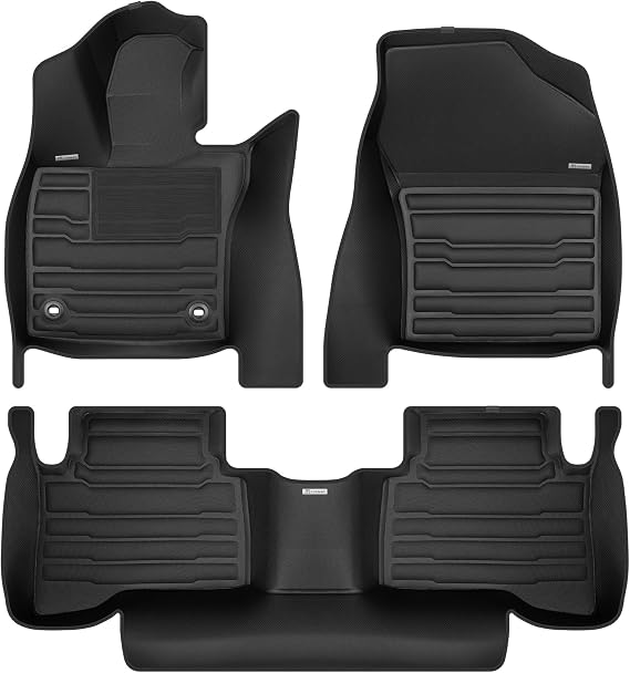 TuxMat - for Toyota Prius 2023-2026 Models - Custom Car Mats - Maximum Coverage, All Weather, Laser Measured - This Full Set Includes 1st and 2nd Rows