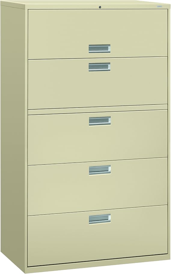 HON 695LL 600 Series 42-Inch by 19-1/4-Inch 5-Drawer Lateral File, Putty