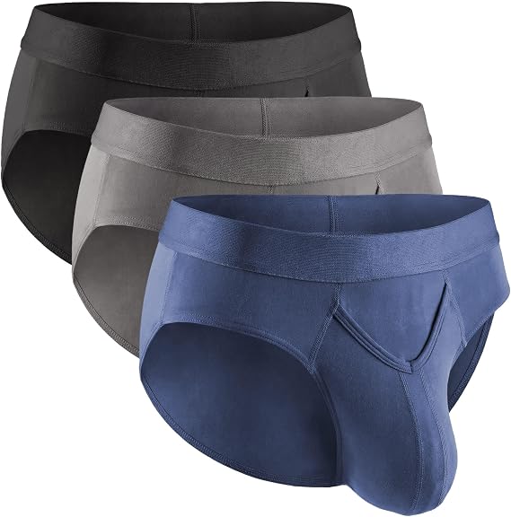 Real Men Nylon & Modal Mid-Rise Briefs - ABCD Custom Pouch Size - Waist XS-5XL