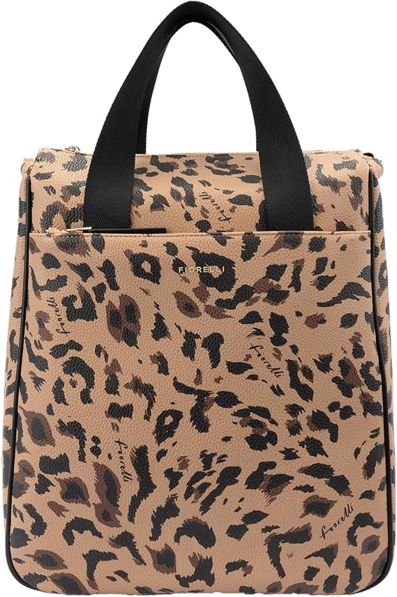 Fiorelli Women's Effie Backpack, Stylish Backpack with Adjustable Straps & Laptop Compartment, Leapard Print Faux Leather | Stylish Backpack with Adjustable Straps & Laptop Compartment, Faux Leather
