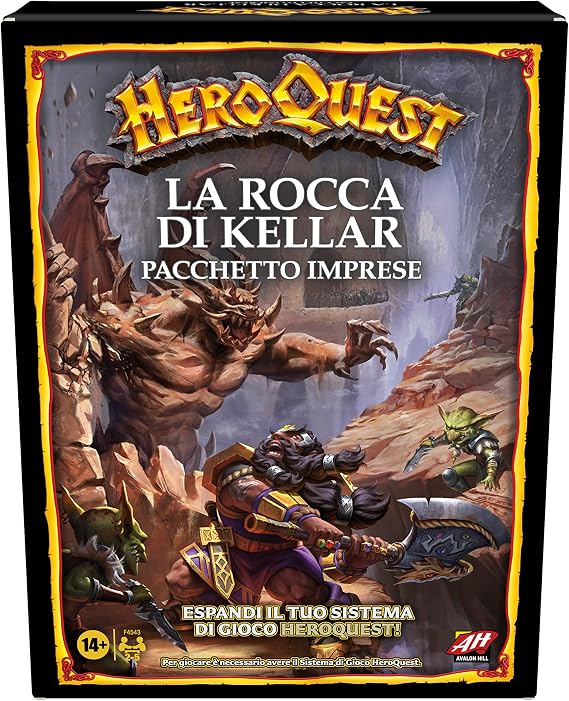 Avalon Hill Hasbro Gaming, HeroQuest The Rock of Kellar, Pack of Business, Dungeon Crawler Style Fantasy Adventure Game, to Play You Need to Have The Basic HeroQuest Game System